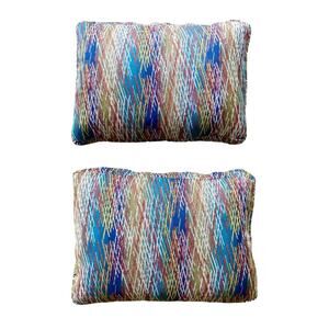 Jonathan Louis 2 Abstract Colorful Waterfowl Feather Rectangle Pillow Throws 20”